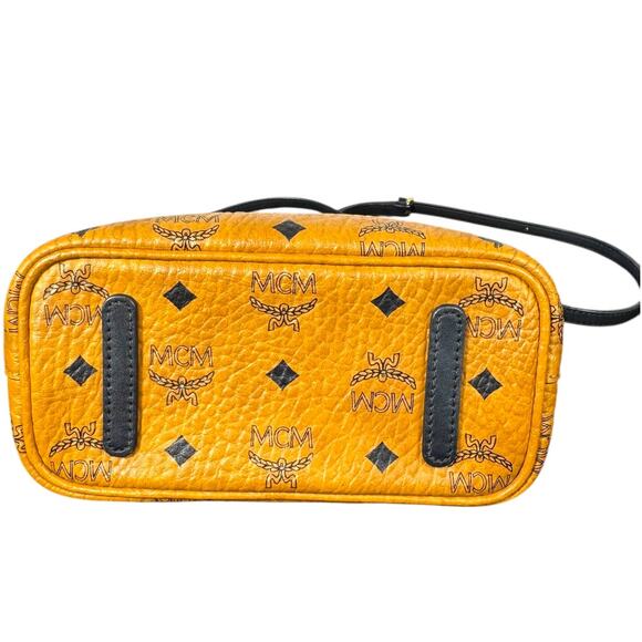 MCM Anya Zip Top Leather Mini Shopper Crossbody Handbag - Picture 4 of 14